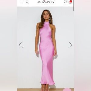 Hello Molly - high neck satin maxi dress. Worn once!